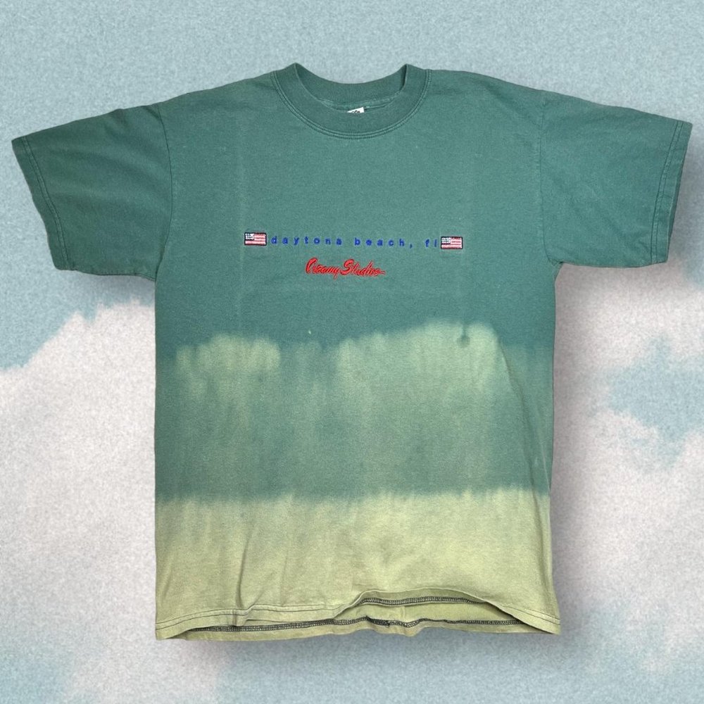 Creamy Studios Daytona Beach Florida tri-color green tee
